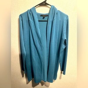 Cyrus blue hooded cardigan size small